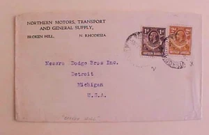 NORTHERN RHODESIA BROKEN HILL 1927 TO USA - Picture 1 of 1