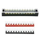 Dual Row 12P Screw Block And Pre Insulated Terminal Barrier Strips Red+Black