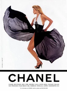 1995 Chanel Karl Lagerfeld Claudia Schiffer fashion 1-page MAGAZINE AD - Picture 1 of 1