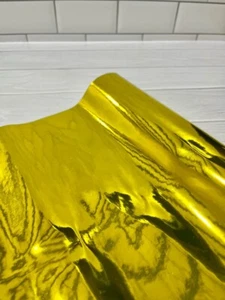 Gold Metallic Mirror Vinyl Fabric 12” x 54" roll - Picture 1 of 4