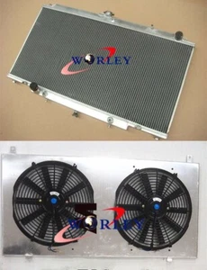 3 Core Radiator+Shroud Fan For Nissan PATROL Y61 GU 2.8 3.0 4.2L ZD30 RD28 AT/MT - Picture 1 of 7
