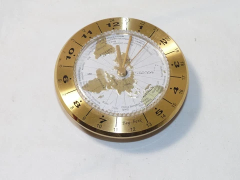 Bey-Berk International World Time Quartz Clock Movement Analog Tested Cover