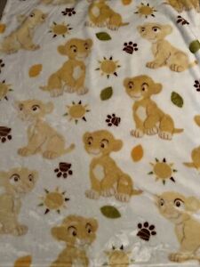 Disney Baby Lion King Simba Nala Plush Baby Blanket Paw Print Sun Lovey 30x40”