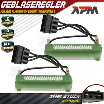 2x Gebläseregler Vorwiderstand für VW T4 Transporter IV Sharan 7M Seat Alhambra - Bild 1 von 4