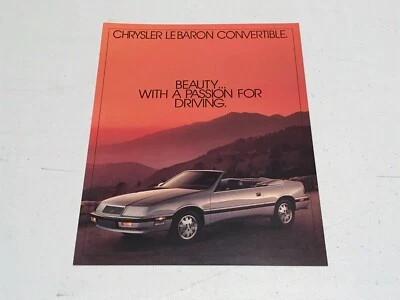 Chrysler Lebaron 1987 convertible folleto de ventas en excelente estado Foto 1 de 4