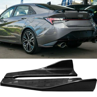 2x Glossy Black Rear Side Splitter Corner Apron Spat For Hyundai Elantra 2021-23 - Изображение 1 из 4