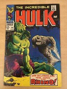 Incredible Hulk #104 FN Classic Battle! Incredible Hulk vs Rhino!