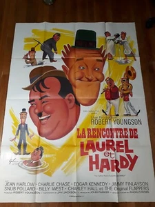 60's LAUREL & HARDY German Movie Lobby Card Poster 4'x5' 20th Century Fox - Picture 1 of 12