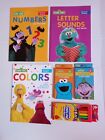 Lot Of 6, Sesame Street Activity, Learning Kit: Flash Cards, Learning Work Books