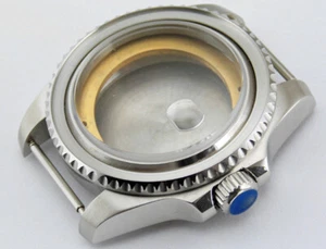 43mm Sapphire glass case for ETA 2836 Mingzhu 2813,3804 movement + bezelx1,p345 - Picture 1 of 11