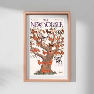 Poster Canvas NewYorker February 12 1938 Issue ConstantinAlajalov Dog Tree NY081 - Picture 1 of 7