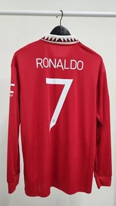 Manchester United Home Ronaldo#7 Long Sleeve, 2022/23, M Size - Picture 1 of 10