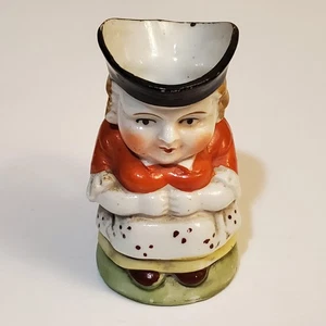 Vintage Toby Character Jug Mini Pitcher Porcelain 3in Tricorne Hat Creamer - Picture 1 of 10