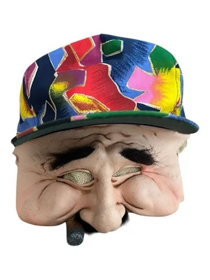 Vintage Stan The Man Hat Baseball Nissin Cap Rubber Half Mask Costume - Image 1 of 4