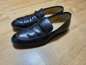 BALLY of Switzerland men's 10 D black loafers Swiss made shoes - Picture 1 of 12