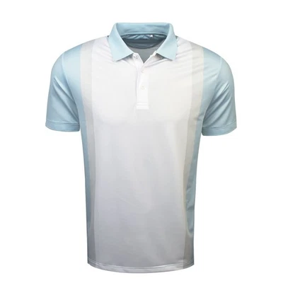 New Sligo Golf Leo Polo 129-WHITE-BLUE-DENIM MED - Image 1 of 3