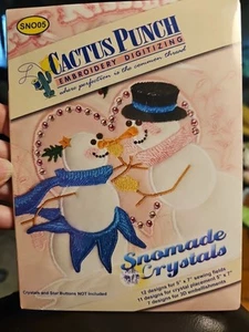 NUEVA MÁQUINA DE CRISTALES HECHOS EN NIEVE PUNCH CACTUS Bordado Digitalizador Diseño 18 - Imagen 1 de 4