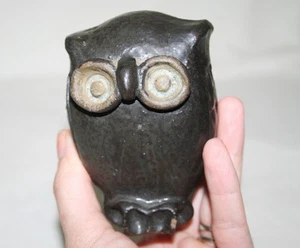 VTG OWL OCARINA 3 HOLE FLUTE NICE MELLOW TONE BARN SCREECH SNOWY BIRD OF PREY - Picture 1 of 16