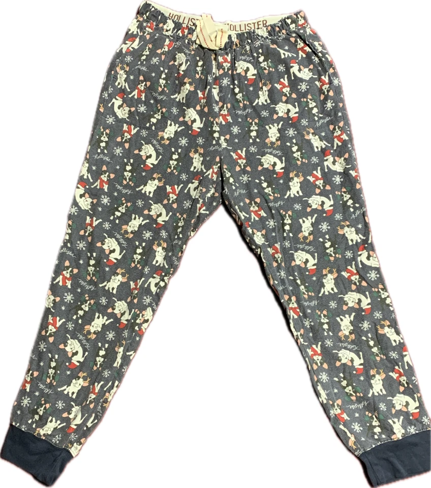 Boston Terrier con astas/bufanda roja/pijama sombrero de Santa/pantalones de salón talla mediana Foto 1 de 4