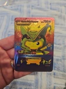 Pikachu Mega Rayquaza Arco Iris Lámina Fan Art Texturizado Coleccionista Pokemon Cos Play - Imagen 1 de 2