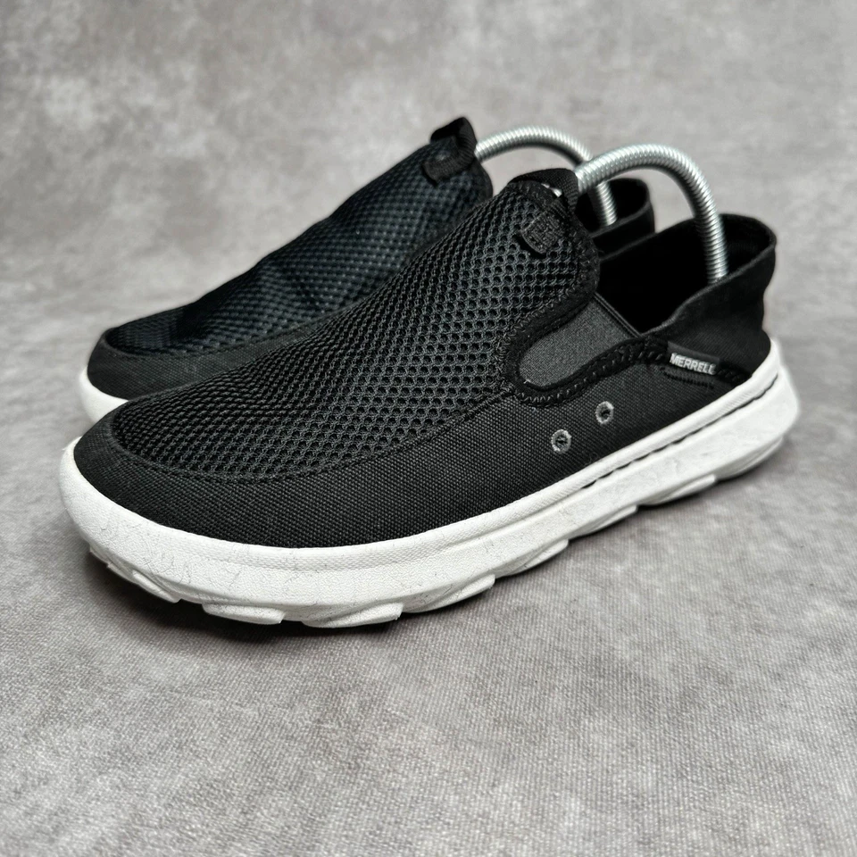 Мужские спортивные черные холщовые мокасины Merrell Hut Moc 2 без шнуровки повседневные удобные туфли 10 - Изображение 1 из 4