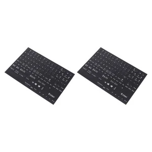 2 Sheets English Keyboard Stickers Letters Qwerty Computer Typing - Afbeelding 1 van 12