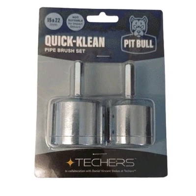PIT BULL 15 & 22MM QUICK KLEAN PIPE BRUSH SET PBQK - Image 1 of 2