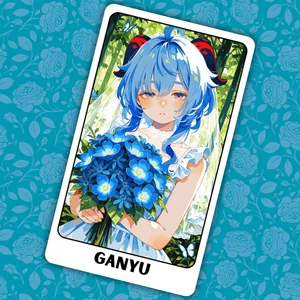 Anime Collectible Sticker Card | Cute Custom Fan Art | Matte Finish 2.62"x4.52" - Picture 1 of 3