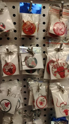 Handmade Chicago Bulls earrings 1 pair.   YOU PICK Cover