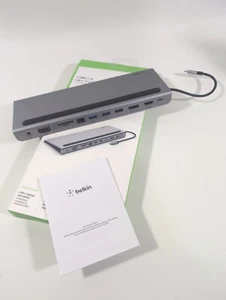 USB-C 11-in-1 Multiport DOCK BELKIN CONNECT 100W Laptop 4K Hdmi DP Vga Ethernet - Photo 1/12