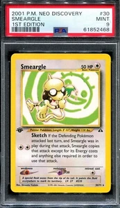 PSA 9 Pokémon 2001 1a edición Neo Discovery Smeargle sin holo raro #30 - Imagen 1 de 2