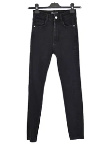 Zara Jeans High Rise Black Skinny Stretch Ankle Slim Fit Shaping UK 6 - Picture 1 of 9