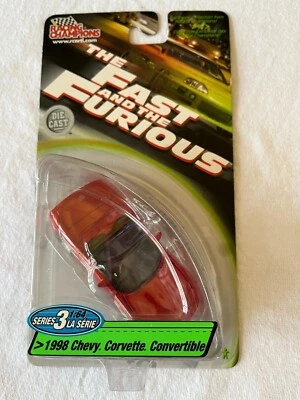 Chevy Corvette 1998 Racing Champions The Fast and The Furious convertible, rojo Foto 1 de 4