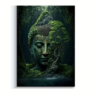 Buddha Buddhism Ohm Zen Framed Religion Canvas Wall Art Picture - Picture 1 of 5