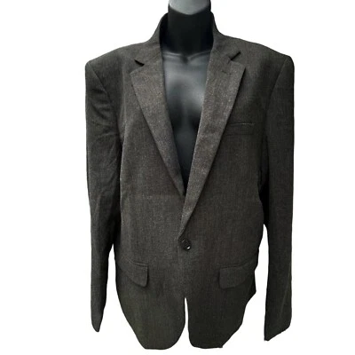 Whimsi Classic Heather Gray Front One Button Single Breasted Blazer Men’s L NWT - Image 1 of 4