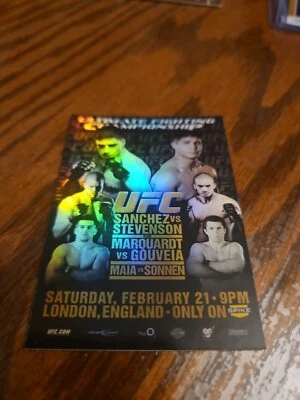 2009 Topps UFC Round 2 Fight Poster Review UFC 95 Sanchez vs Stevenson FPR-UFC95 - Image 1 of 4
