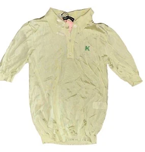 NWT - Kwaidan Editions Knit K Polo Lemon Lime Mens Shirt Size 38 Retail $959 - Picture 1 of 3