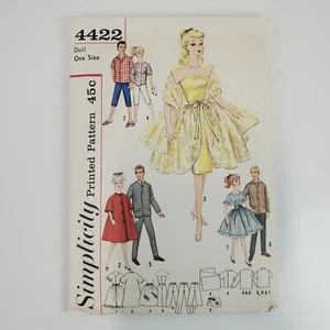 Simplicity # 4422 Sewing Pattern Wardrobe For Teen Model And Boyfriend Dolls CUT - Picture 1 of 2