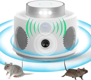 Mouse Repellent Ultrasonic Plug-in Squirrel Rodent Mice Deterrent Rat Control - Picture 1 of 8