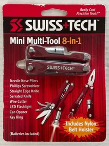 Swiss+Tech Metallic Needle Pliers 8-in-1 Mini Pocket Multitool Camping NIP - Picture 1 of 2