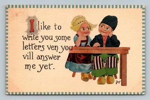 I like to write you some letters ven you vill answer me yet Postcard POSTED 1913 - Picture 1 of 2