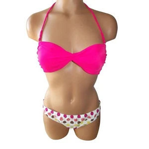 VICTORIA'S SECRET ROSA MULTI 2 PIEZAS TRAJE DE BAÑO TRAJE DE BAÑO SM NUEVO CON ETIQUETAS - Imagen 1 de 8