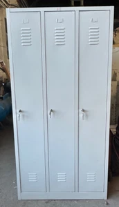 Spind Kleiderschrank 3 Abteile Stahlspind 180x90x50 cm BRB Lagertechnik /B - Bild 1 von 11