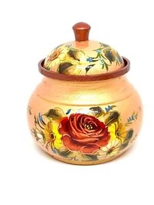 Ukrainische Schatulle handbemalt Holzkiste Box für Salz oder Zucker Geschenk für Sie - Bild 1 von 6