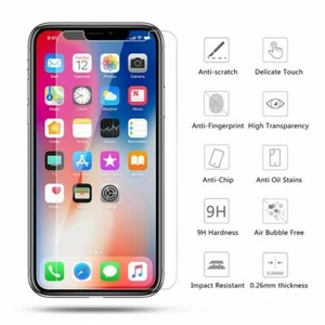 Película protectora de pantalla de vidrio templado premium transparente para Apple iPhone X/XS - Imagen 1 de 12