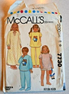 Pigiama camicia da notte bambina modello McCall's #7730 taglia 2-4 ex small  - Foto 1 di 7