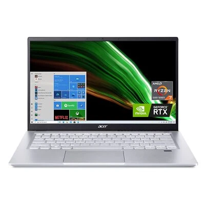 Portátil Acer Swift X SFX14-41G-R1S6 14 Ryzen 7 5800U RTX3050Ti 16 GB 512 GB Win10 H Foto 1 de 4