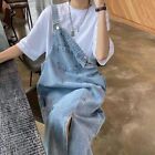 Stylish Blue Dress for Girls High Waist Korean Loose Casual Street Clothing
