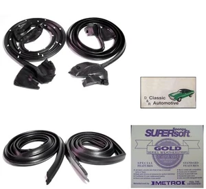 69 70 IMPALA & CAPRICE Weatherstrip 4pc Kit 2 DOOR HARDTOP Roof Rail *METRO USA* - Picture 1 of 5