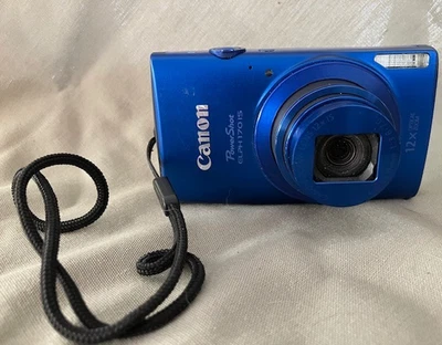 Canon PowerShot ELPH 170 IS  170 Digital Camera - Blue-Working - Image 1 of 3